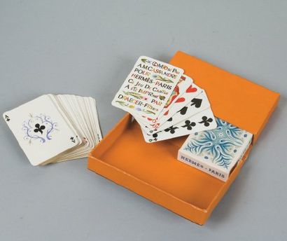 HERMES Paris Double jeux de cartes composé par A.M. Cassandre et imprimé par Dra...