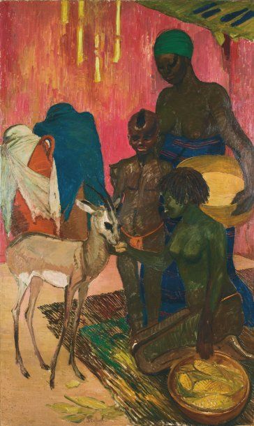 Alexandre Théophile STEINLEN (1859-1923) Massaïda la soudanaise, Bambara. Huile sur...
