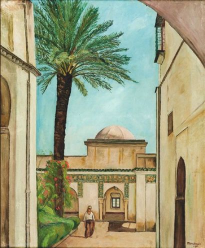 Simon MONDZAIN ( 1890-1979) La Villa Abd-el-Tif. Huile sur toile, signée en bas à...