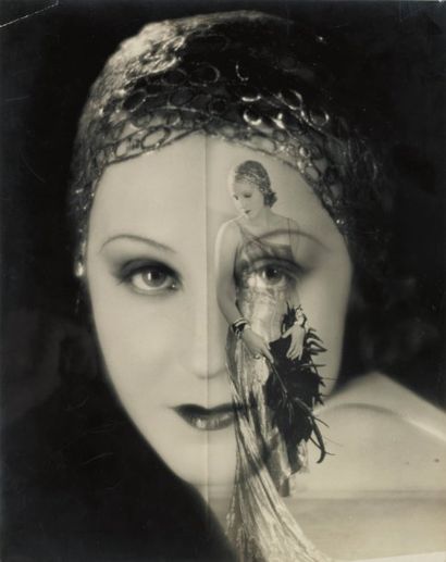 STUDIO LORELLE Composition photographique, surimpression, 1929. Tirage argentique...