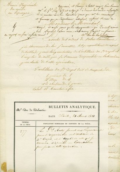 null Correspondances datées du 21 mars au 31 mars 1811. Ensemble d'environ 55 lettres....