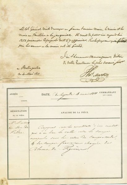 null Correspondances du mois de mai 1811. - Correspondance du Maréchal Soult : ensemble...