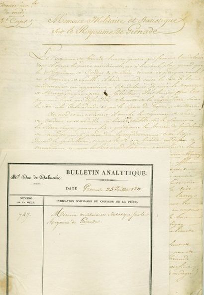 null Correspondances datées du 25 juillet au 8 août 1811. Ensemble d'environ 40 pièces....
