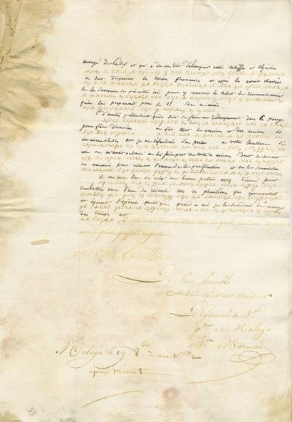 null Correspondances datées du 15 au 30 octobre 1811. Ensemble d'environ 56 pièces....