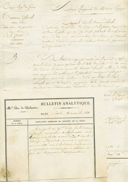 null Correspondances datées du 16 au 30 novembre 1811. Ensemble d'environ 62 pièces....
