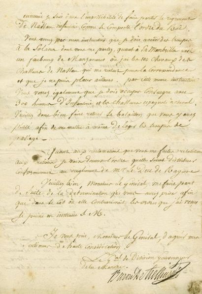 null Correspondances datées du mois de décembre 1811. -Le dossier comprend un rapport...