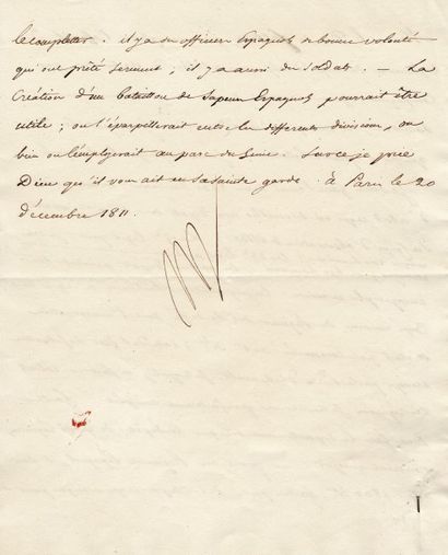 null Complément du Corps d'observation de l'Elbe. Lettre signée Np., adressée au...