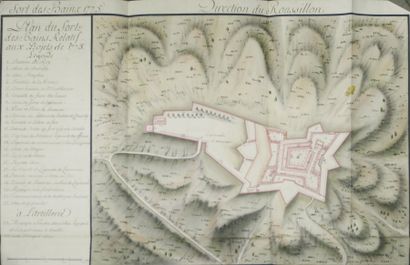 null Plan du Fort des Bains relatifs aux projets de 1775. Direction du Roussillon....