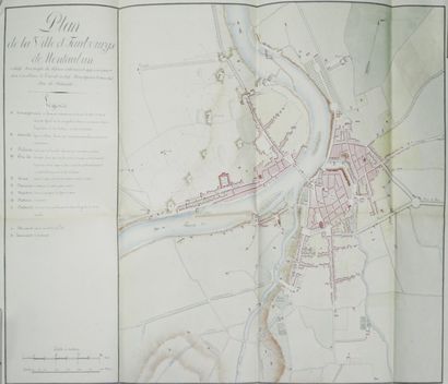 null Plan de la ville et faubourg de Montauban relatif aux projets de défense, ordonnés...
