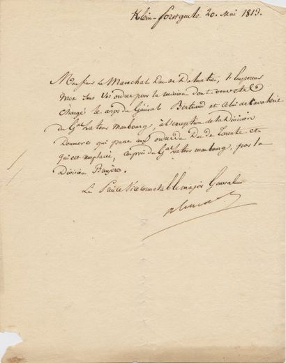 null Ensemble de 6 lettres appartenant à la période d'avril-mai-juin 1813, de la...