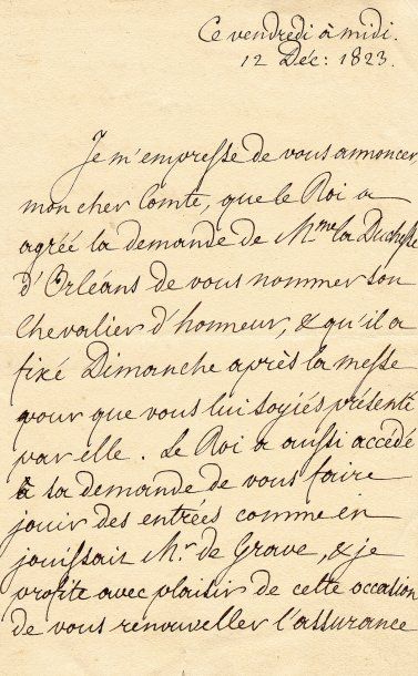 LOUIS PHILIPPE (1773-1850) Futur Roi des Français Ensemble de 6 lettres autographes...