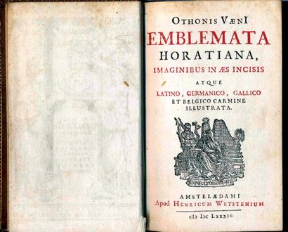 VAENIUS (Otho) Emblemata Horatiana, imaginibus in aes incisis atque latino, germanico,...