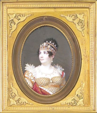 Paul-Ferdinand-Louis QUAGLIA (1788-1853) Portrait de l'Impératrice Joséphine en costume...