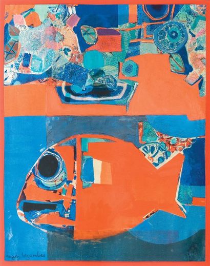 Roger BEZOMBES (1913-1994) « Poisson, 1971 » Lithographie en couleurs signée en bas...