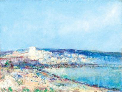 Jean Joseph LANOË (XXesiècle) Vue de Casablanca. Huile sur toile, signée et située...