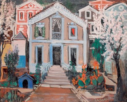 Ismaël LA SERNA (1897-1968) La Maison Huile sur toile, signée en bas à droite. 65...
