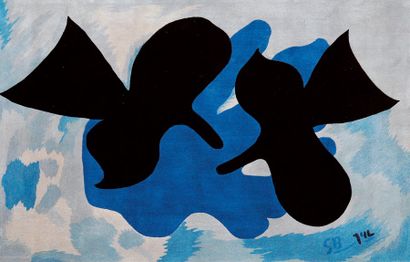 Georges BRAQUE (1882-1963) Elias et Nélée Tapis. 150 x 203 cm