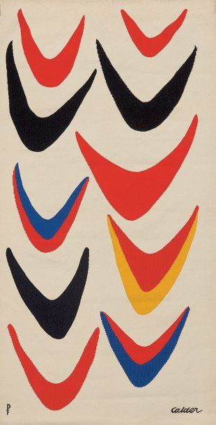 Alexander CALDER (1898-1976) Boomerangs Tapisserie réalisée d'après un carton d'Alexander...