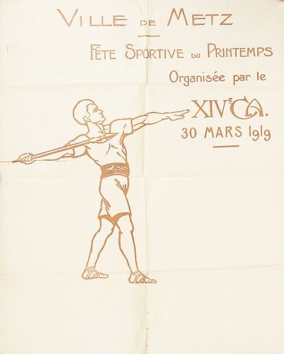 OMNISPORTS Affiche pour la Fête sportive du printemps, organisée par le XIVe C.A....