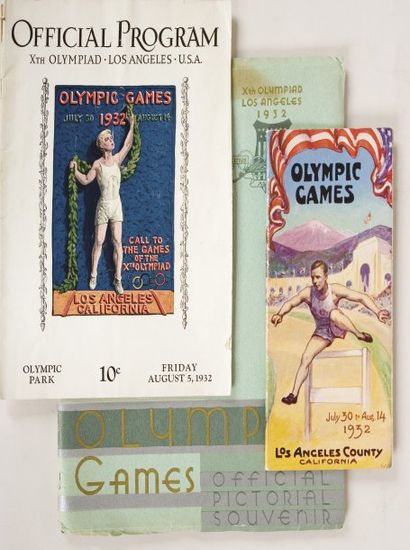 JEUX OLYMPIQUES Jeux Olympiques de Los Angeles 1932. Programme officiel du vendredi...
