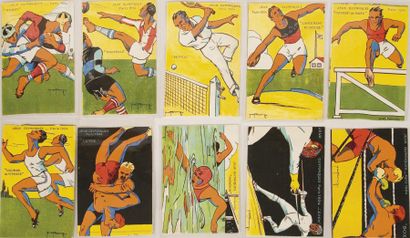 JEUX OLYMPIQUES Lot de 10 cartes postales en couleurs de Roowy sur les Jeux Olympiques...