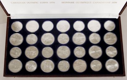 JEUX OLYMPIQUES Coffret de 28 pièces d'argent, commémoratif des Jeux Olympiques de...