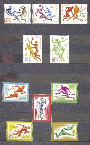 JEUX OLYMPIQUES Album de timbres regroupant les timbres russes paruent pour les Jeux...