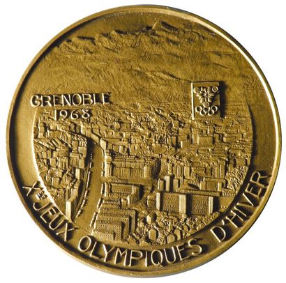 JEUX OLYMPIQUES Médaille de participation aux Jeux Olympiques de Grenoble. 1968....