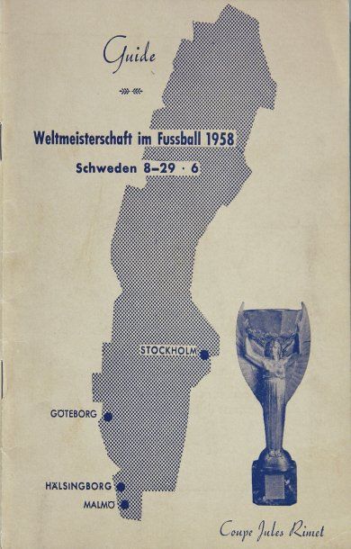 FOOTBALL Programme officiel ( avec résultats manuscrits) de la Coupe du Monde 1958...