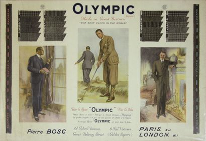 GOLF Publicité pour les vêtements Olympic. Encadré. 86 x 59 cm.