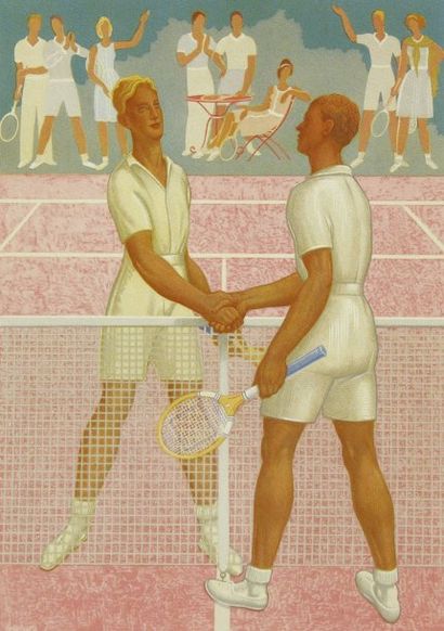 TENNIS Livre publicitaire Donnay par Herman CLOSSON, intitulé "De trots Onzer Velden"...