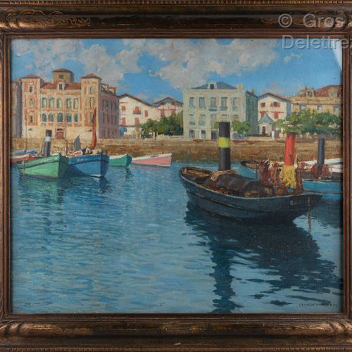 Georges MASSON (1875 1948) 圣 让 德 卢斯港的景色 
布面油画。 
右下方有签名。 
52 x 63 cm