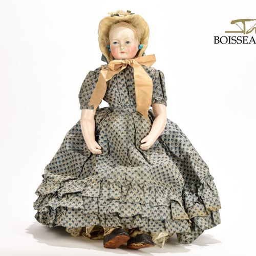 Null Léontine ROHMER, Frankreich um 1850.
Außergewöhnliche Pariser Puppe, glänze&hellip;