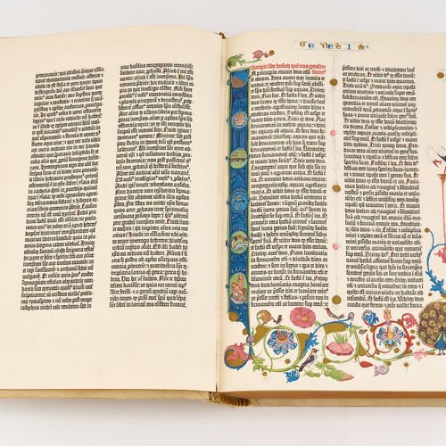 Gutenberg-Bibel 2 vol. Édition en fac-similé de la Bible de Gutenberg à 42 ligne&hellip;