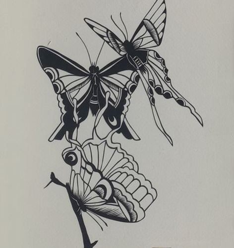 Null Eveline Hostettler (XXe s)

Découpage à motif de papillons, signé et daté 1&hellip;