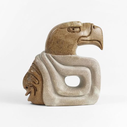 Null Tête d'aigle et tête humaine, art inuit

Stéatite sculpté, numérotée et sig&hellip;