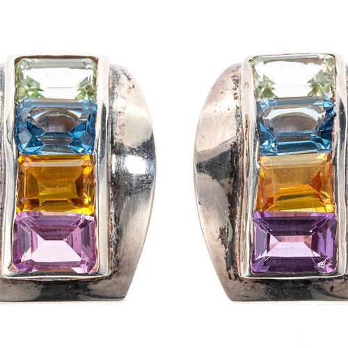 Null Clips d'oreilles sertis de saphirs synthétiques multicolores

Argent 925, H&hellip;