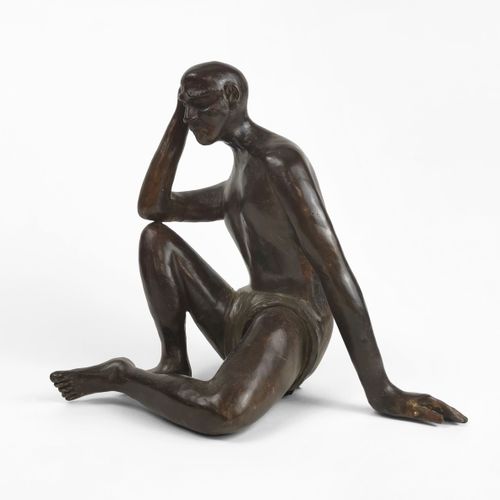 Null Homme accoudé, XXIe s

Bronze, signé yontone, H 27 cm