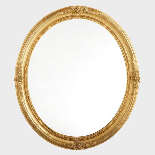 Null Miroir ovale à décor de fleurs

Bois doré, 75x65 cm