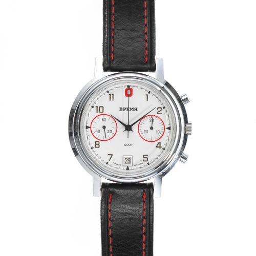 Null Bpemr, montre chronographe ronde automatique 

Cadran blanc, aiguilles noir&hellip;