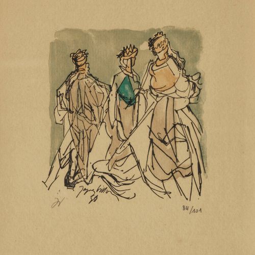 Null Jacques Villon (1875-1963)

Trois personnages, gravure, 17x15 cm