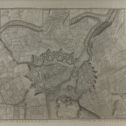 Null Plan de Genève et ses environs

Eau-forte, datée 1760, 50x65 cm