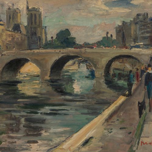 Null Walter Mafli (1915-2017)

Vue du Pont Neuf à Paris, huile sur toile, 50x63 &hellip;