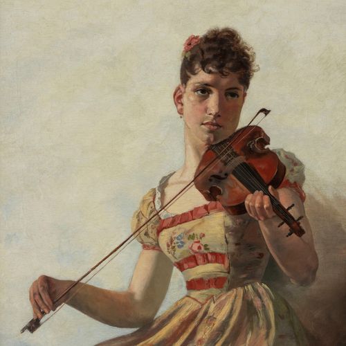Null Edouard Castres (1838-1902)

La violoniste, huile sur carton, signée, 53x44&hellip;
