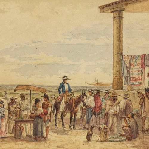 Null Johann Salomon Hegi (1814-1896)

Scène de marché en Amérique du Sud, aquare&hellip;