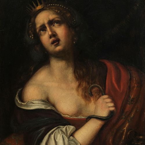 Null Suiveur caravagesque du XVIIIe s

Cléopâtre, huile sur toile, 74x58 cm