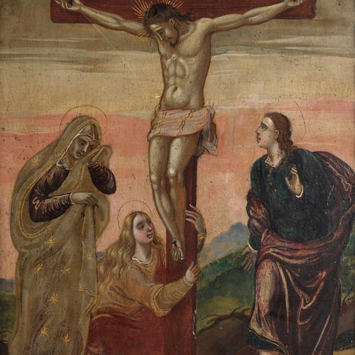 Null Ecole XIXe s

Crucifixion, huile sur panneau, 30x25 cm