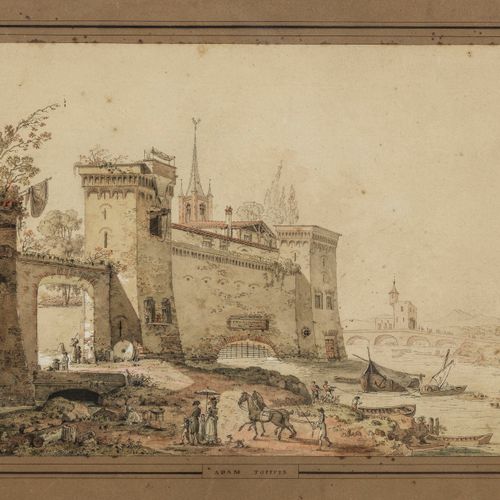 Null Wolfgang Adam Toepffer (1766-1847)

Vue d'un château, lavis et aquarelle, 2&hellip;