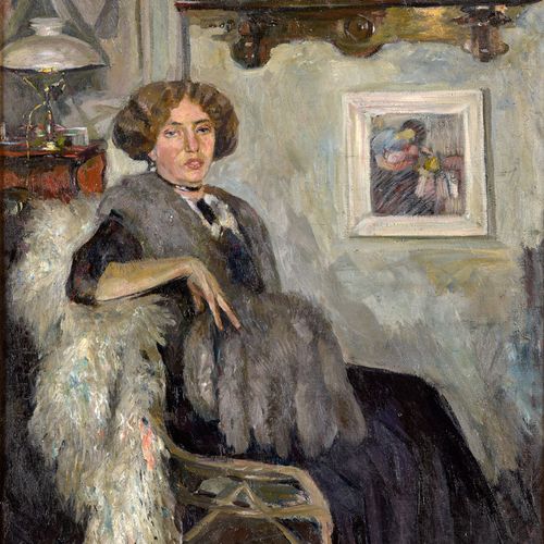 Impressionist Impressionniste Vers 1900
Dame à l'étole de fourrure. Huile/peintu&hellip;