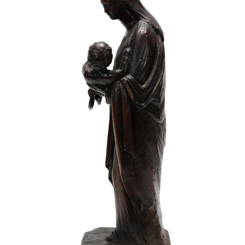 Vierge à l'Enfant en bois sculpté Vierge à l'Enfant en bois sculpté. Restauratio&hellip;